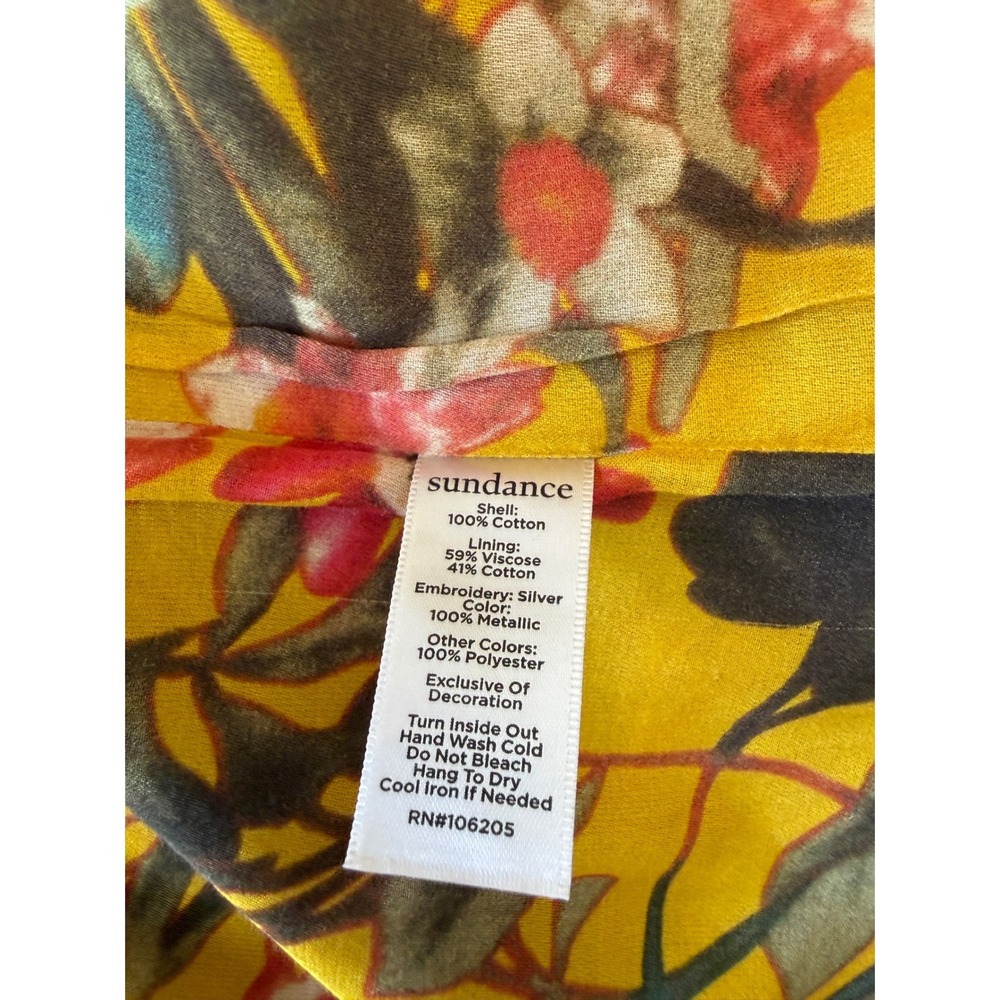 Sundance Womens Floral Embroidered Jacket Boho Size M Cottage Whimsical Artsy - Picture 7 of 12